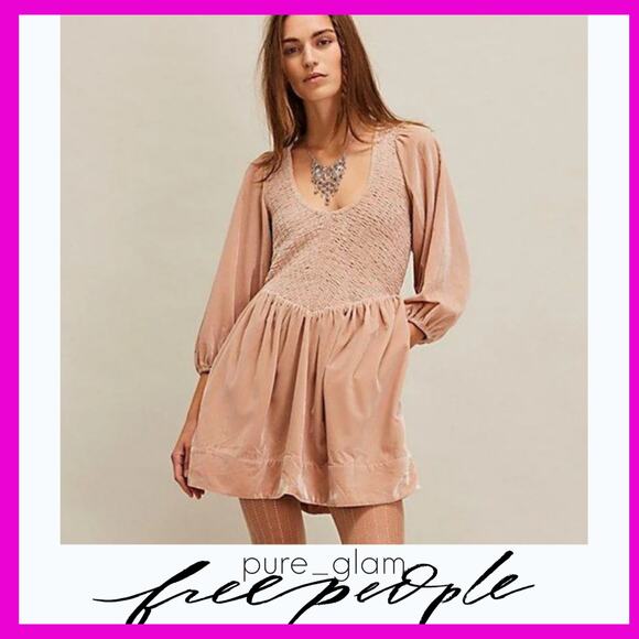 Free People velvet mini dress